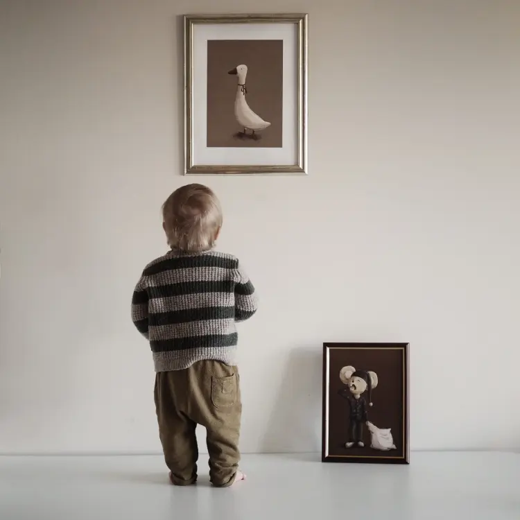 minimalistyczny plakat dla dziecka z gąską